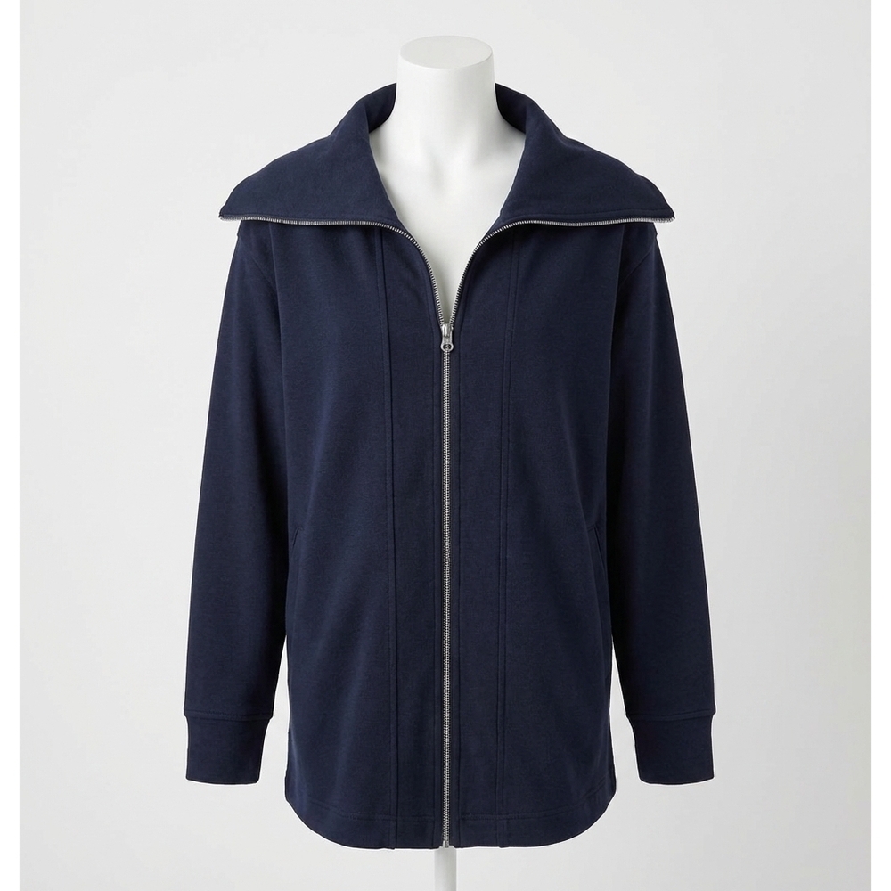NEW VARLEY raleigh zip through sweat in navy